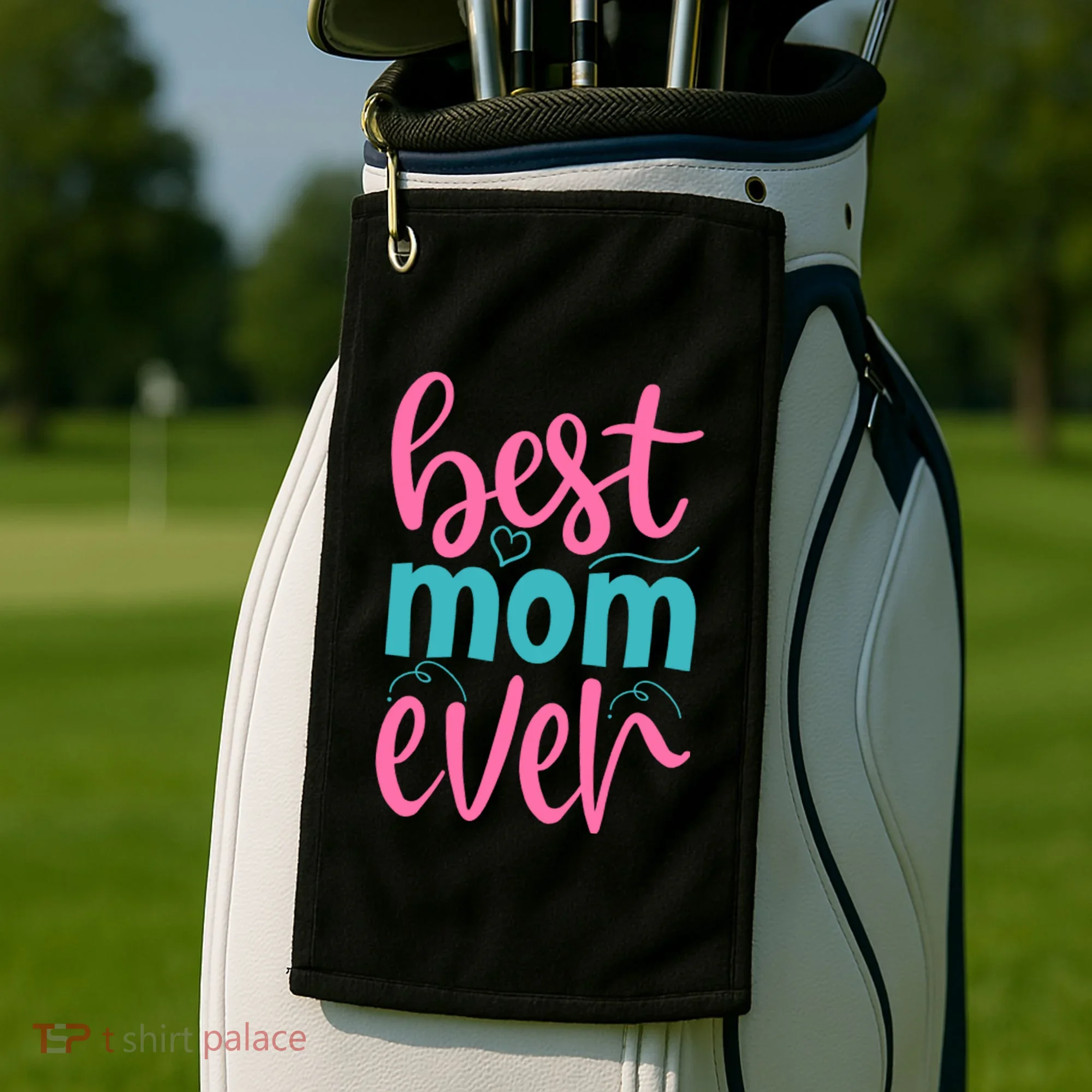 Best Mom Ever Cute Mother's Day Gift Golf Towel
