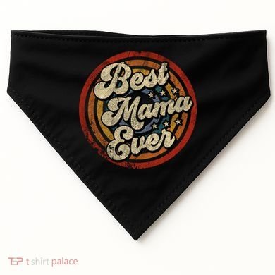 Best Mama Ever Vintage Retro Style USA-Made Doggie Bandana