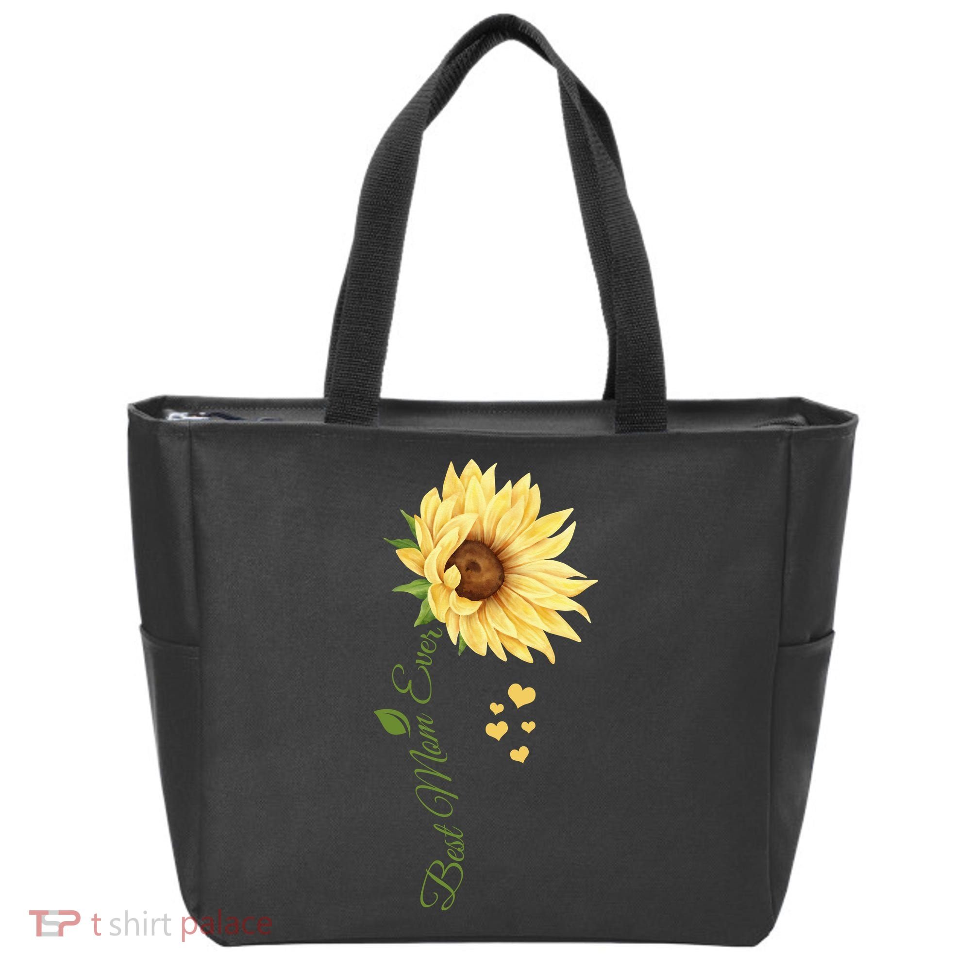 Best Mom Ever Sunflower Cute Mothers Day Tote Bag