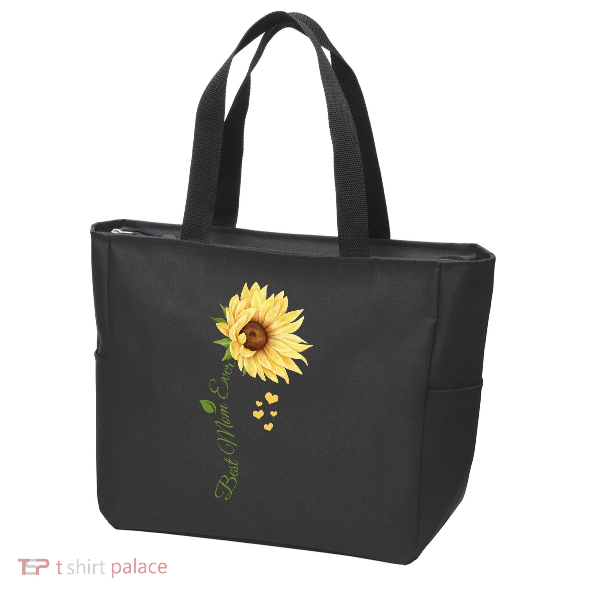 Best Mom Ever Sunflower Cute Mothers Day Tote Bag