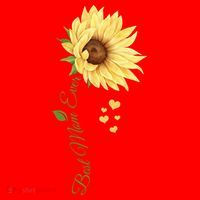 Best Mom Ever Sunflower Cute Mothers Day Santa Hat thumb 1