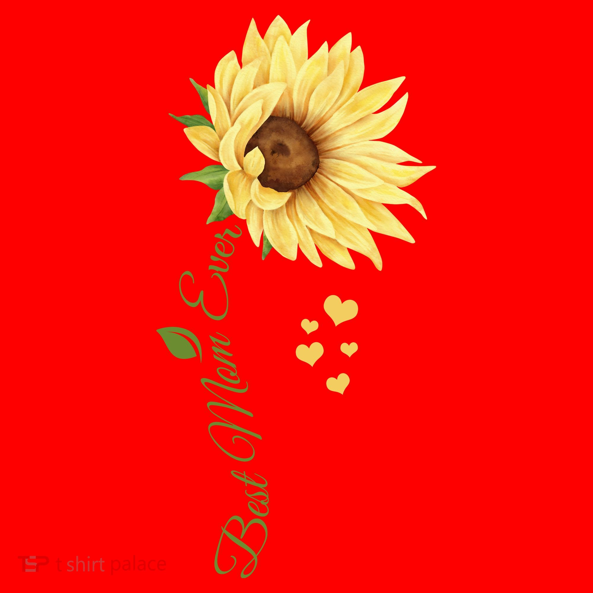 Best Mom Ever Sunflower Cute Mothers Day Santa Hat