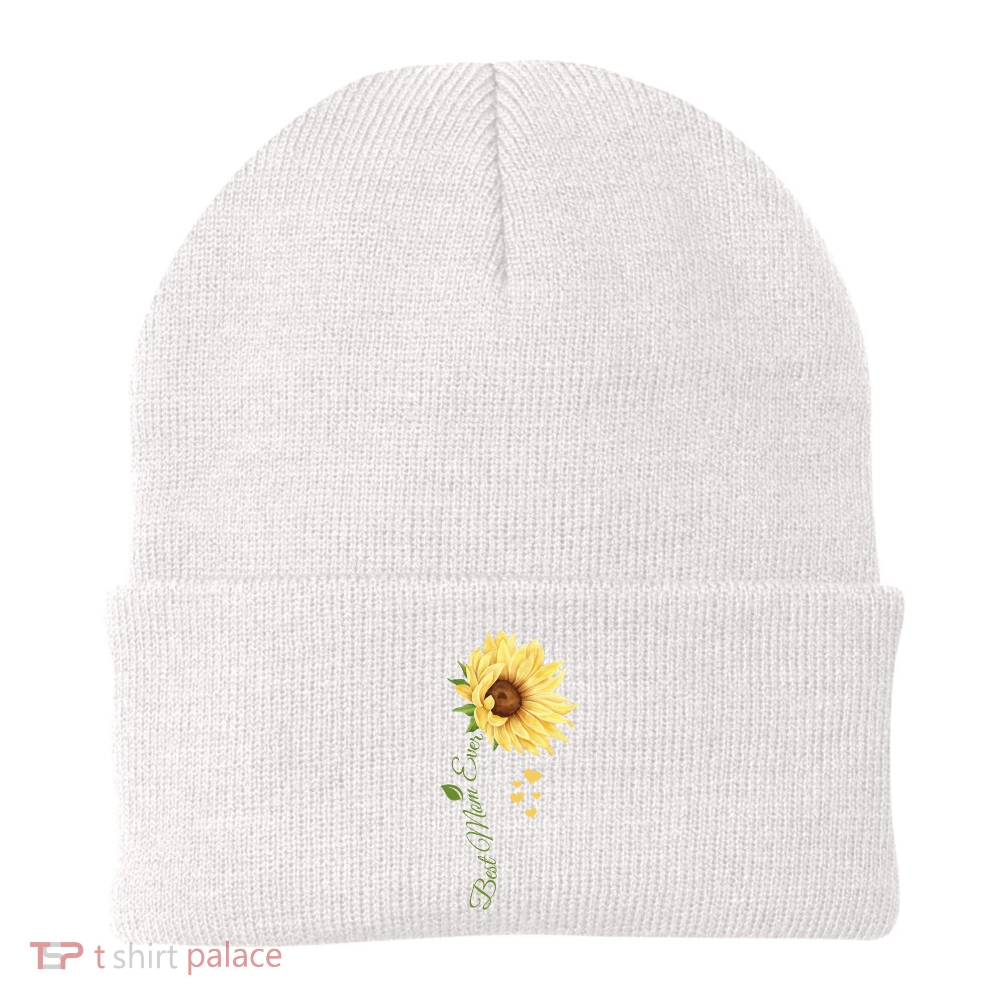 Best Mom Ever Sunflower Cute Mothers Day Beanie