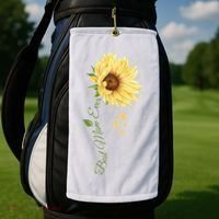 Best Mom Ever Sunflower Cute Mothers Day Golf Towel thumb 2