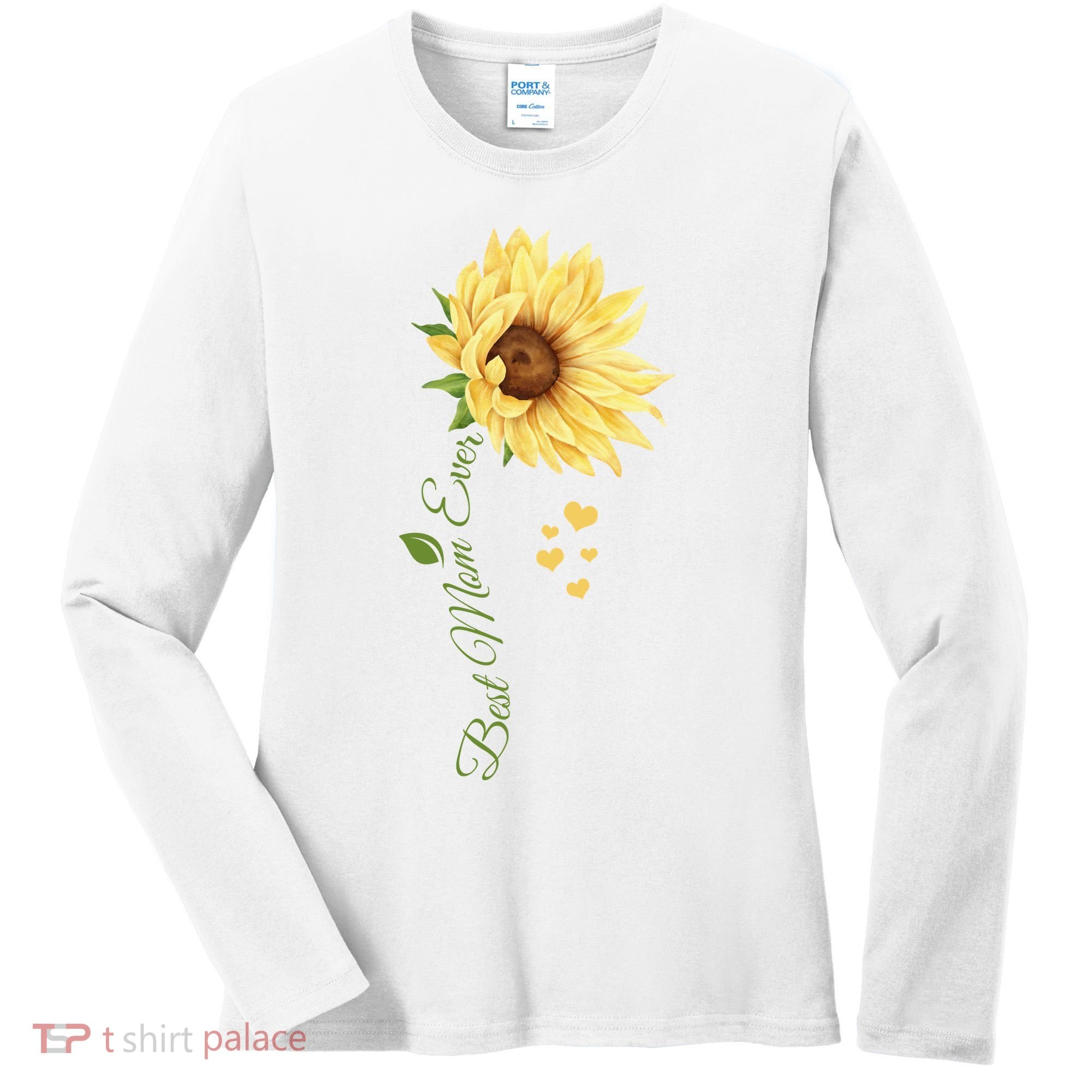 Best Mom Ever Sunflower Cute Mothers Day Women's Long Sleeve Shirt