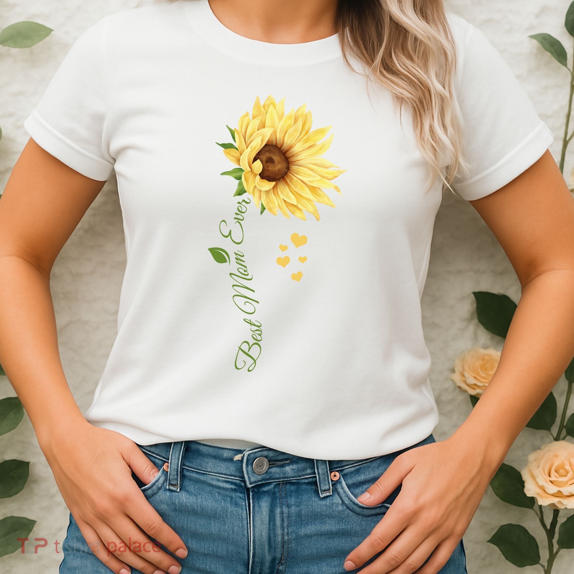 Best Mom Ever Sunflower Cute Mothers Day Women's T-Shirt