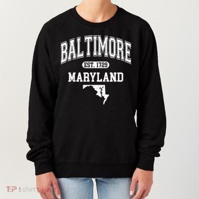 Baltimore Maryland Est. 1729 Varsity Women's Sweatshirt
