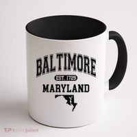 Baltimore Maryland Est. 1729 Varsity Coffee Mug thumb 1