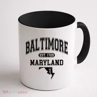 Baltimore Maryland Est. 1729 Varsity Coffee Mug thumb 1