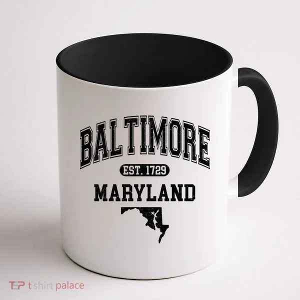 Baltimore Maryland Est. 1729 Varsity Coffee Mug