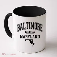 Baltimore Maryland Est. 1729 Varsity Coffee Mug thumb 0