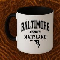 Baltimore Maryland Est. 1729 Varsity Coffee Mug thumb 2