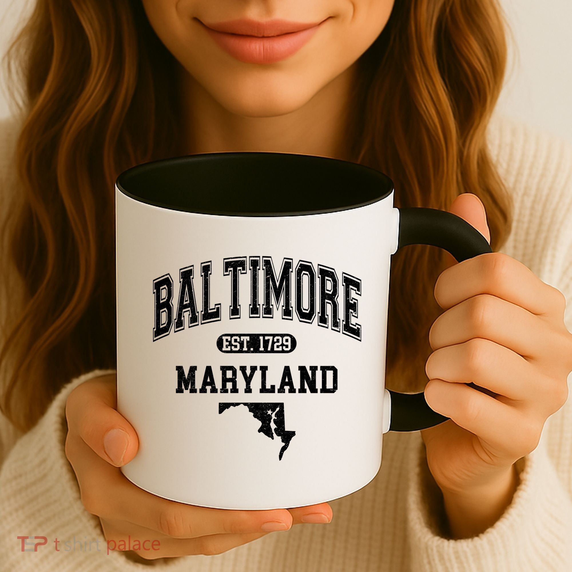 Baltimore Maryland Est. 1729 Varsity Coffee Mug