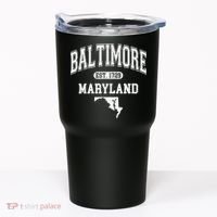 Baltimore Maryland Est. 1729 Varsity Tumbler thumb 0