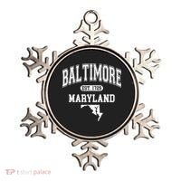Baltimore Maryland Est. 1729 Varsity Ornament thumb 0