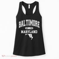 Baltimore Maryland Est. 1729 Varsity Women's Tank Top thumb 0