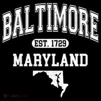 Baltimore Maryland Est. 1729 Varsity Toddler Hoodie thumb 2