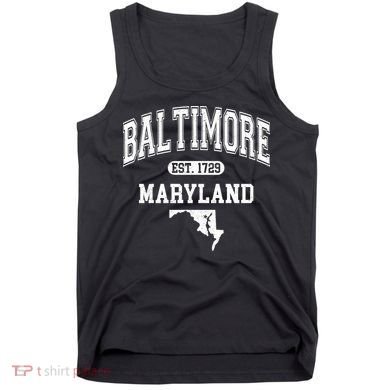 Baltimore Maryland Est. 1729 Varsity Tank Top