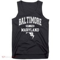 Baltimore Maryland Est. 1729 Varsity Tank Top thumb 0