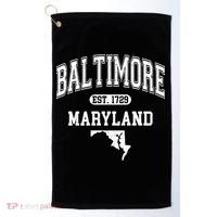 Baltimore Maryland Est. 1729 Varsity Golf Towel thumb 0