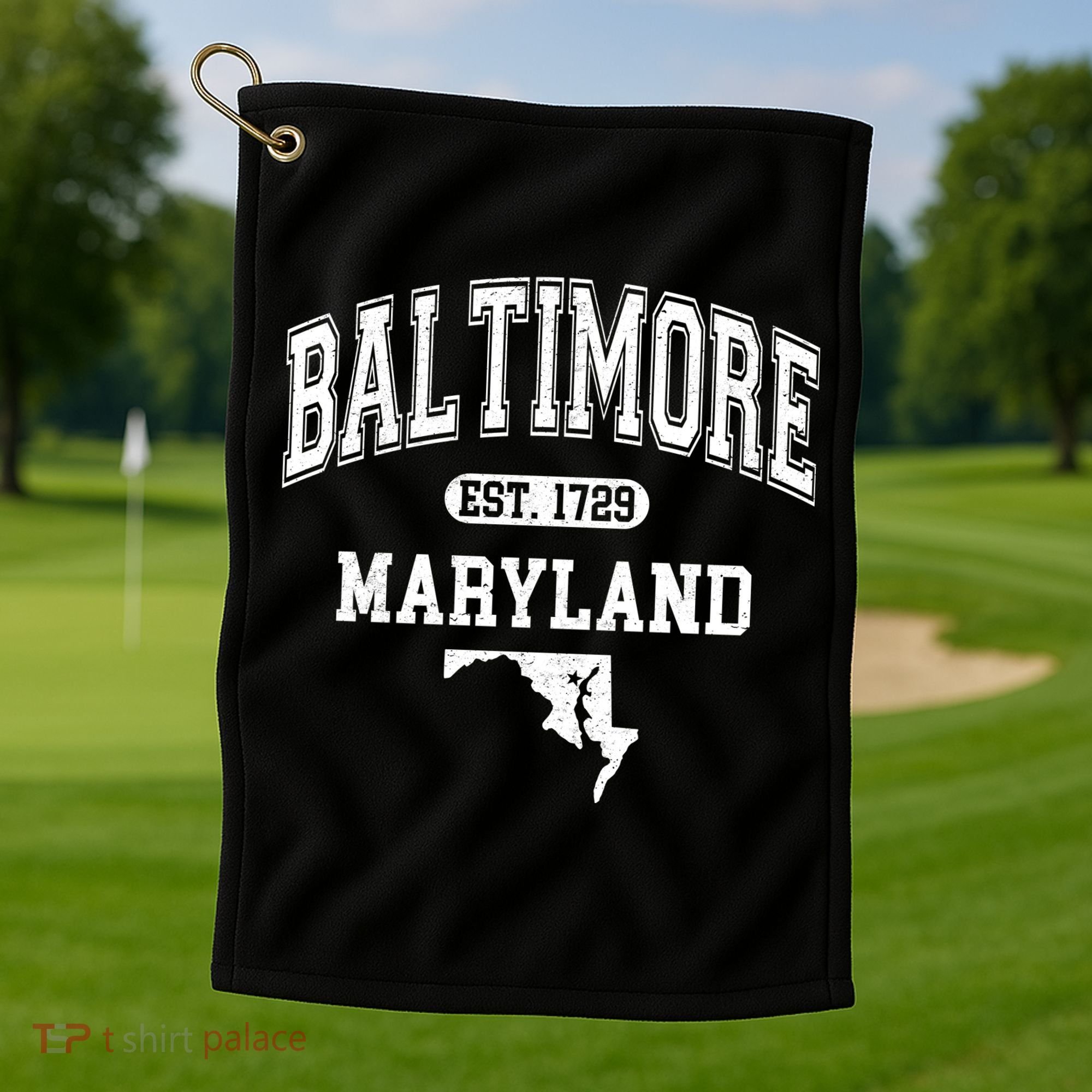 Baltimore Maryland Est. 1729 Varsity Golf Towel