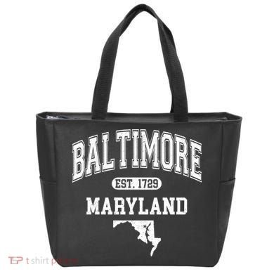 Baltimore Maryland Est. 1729 Varsity Tote Bag
