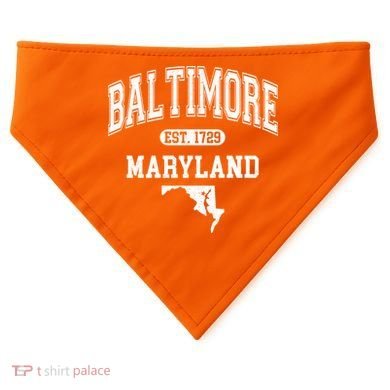 Baltimore Maryland Est. 1729 Varsity USA-Made Doggie Bandana