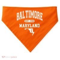 Baltimore Maryland Est. 1729 Varsity USA-Made Doggie Bandana thumb 0