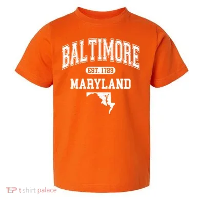 Baltimore Maryland Est. 1729 Varsity Toddler T-Shirt