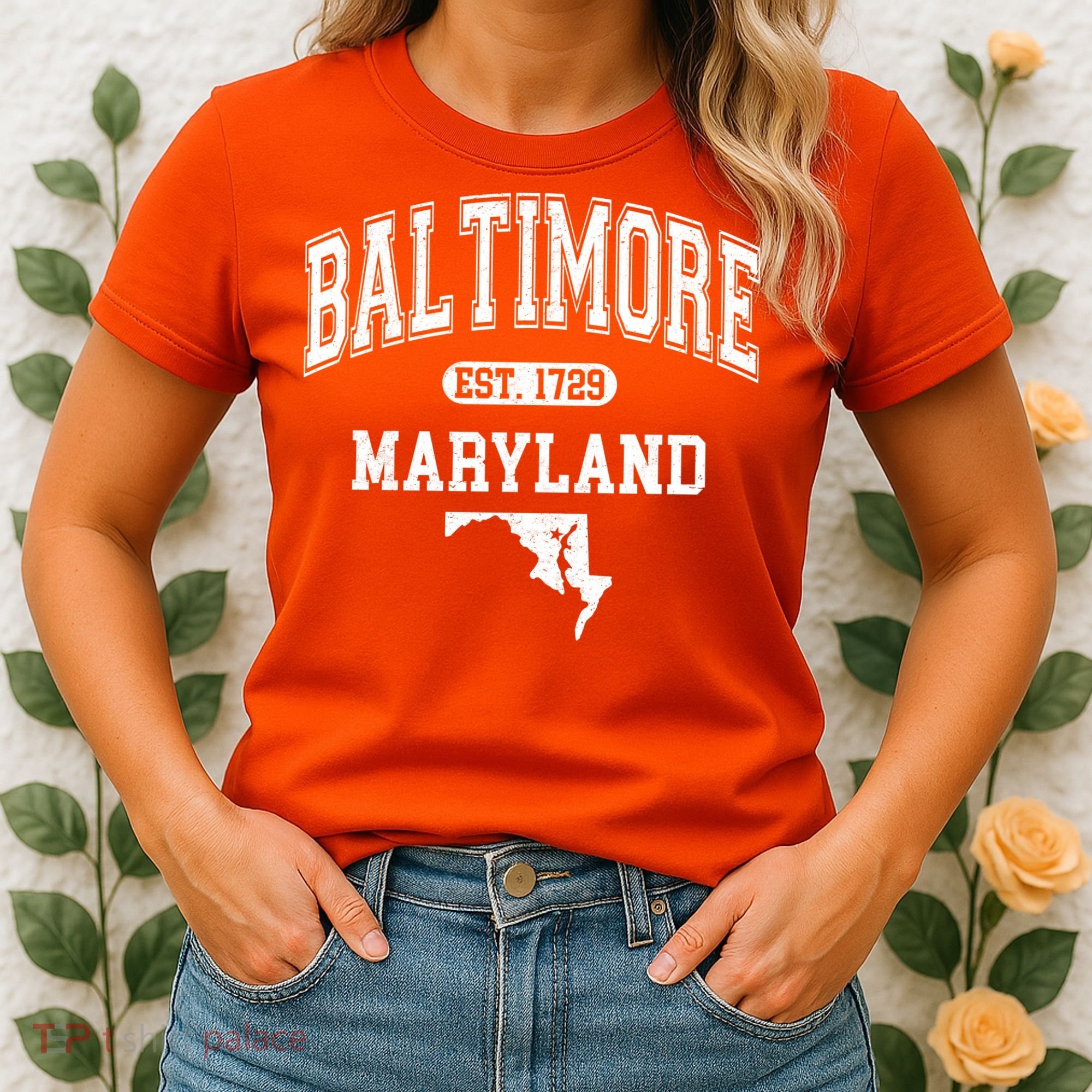 Baltimore Maryland Est. 1729 Varsity Women's T-Shirt