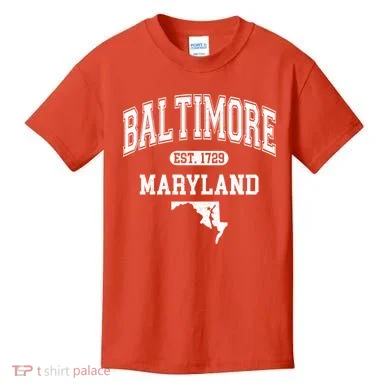 Baltimore Maryland Est. 1729 Varsity Kids T-Shirt