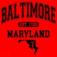 Baltimore Maryland Est. 1729 Varsity Santa Hat thumb 1