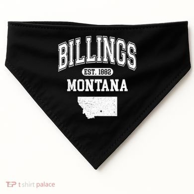 Billings Montana Est. 1882 Varsity USA-Made Doggie Bandana