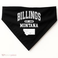 Billings Montana Est. 1882 Varsity USA-Made Doggie Bandana thumb 0