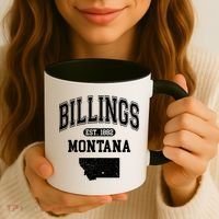 Billings Montana Est. 1882 Varsity Coffee Mug thumb 3