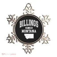 Billings Montana Est. 1882 Varsity Ornament thumb 0