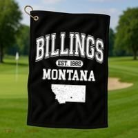 Billings Montana Est. 1882 Varsity Golf Towel thumb 1