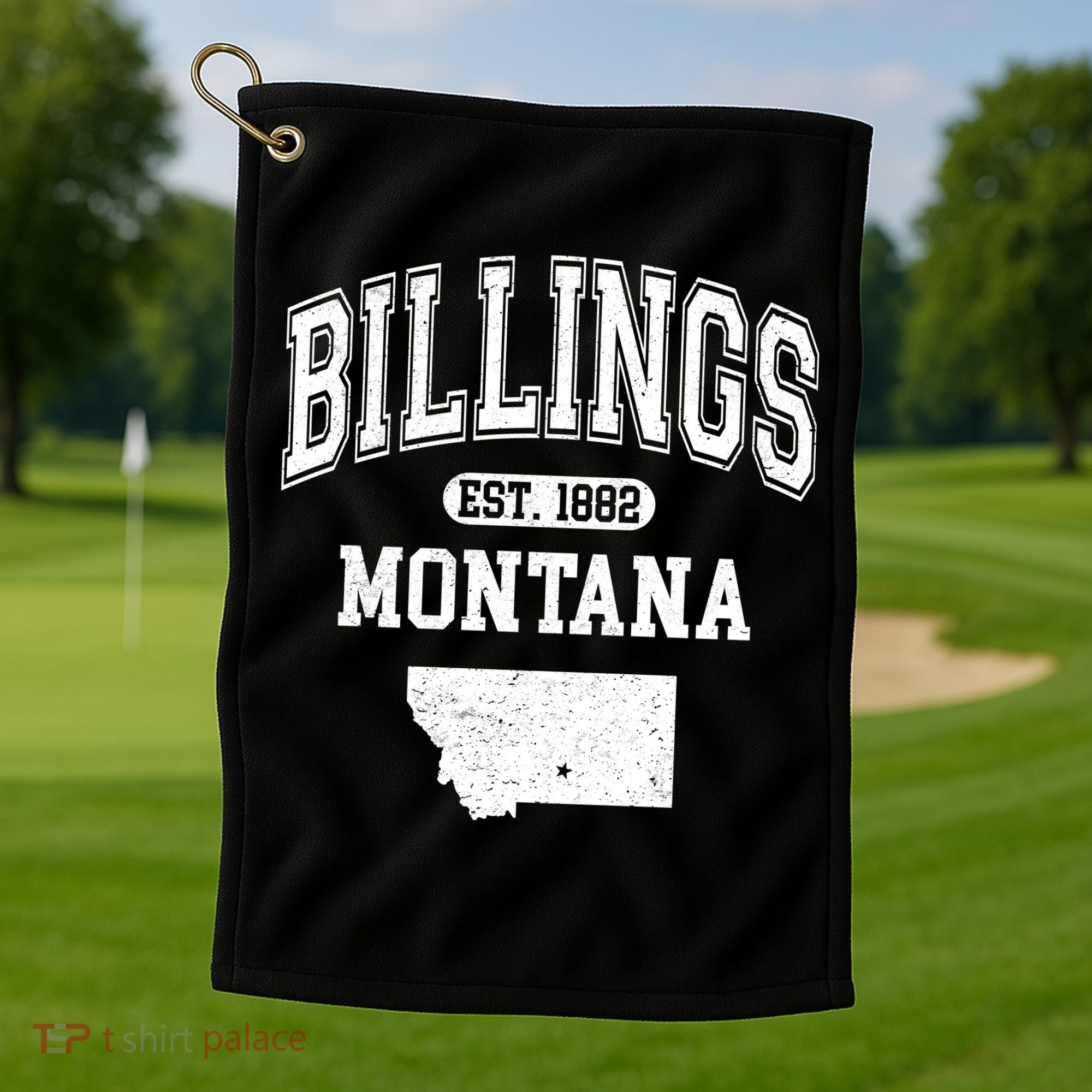 Billings Montana Est. 1882 Varsity Golf Towel