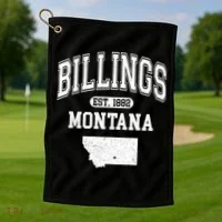 Billings Montana Est. 1882 Varsity Golf Towel thumb 1