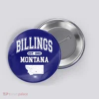 Billings Montana Est. 1882 Varsity Button thumb 0