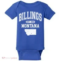 Billings Montana Est. 1882 Varsity Baby Bodysuit thumb 0