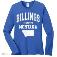 Billings Montana Est. 1882 Varsity Women's Long Sleeve Shirt thumb 0