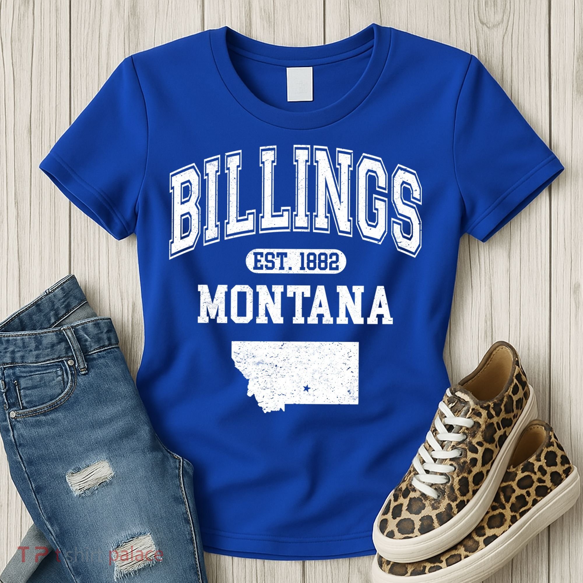 Billings Montana Est. 1882 Varsity Women's T-Shirt