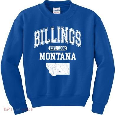Billings Montana Est. 1882 Varsity Kids Sweatshirt