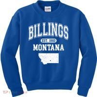 Billings Montana Est. 1882 Varsity Kids Sweatshirt thumb 0