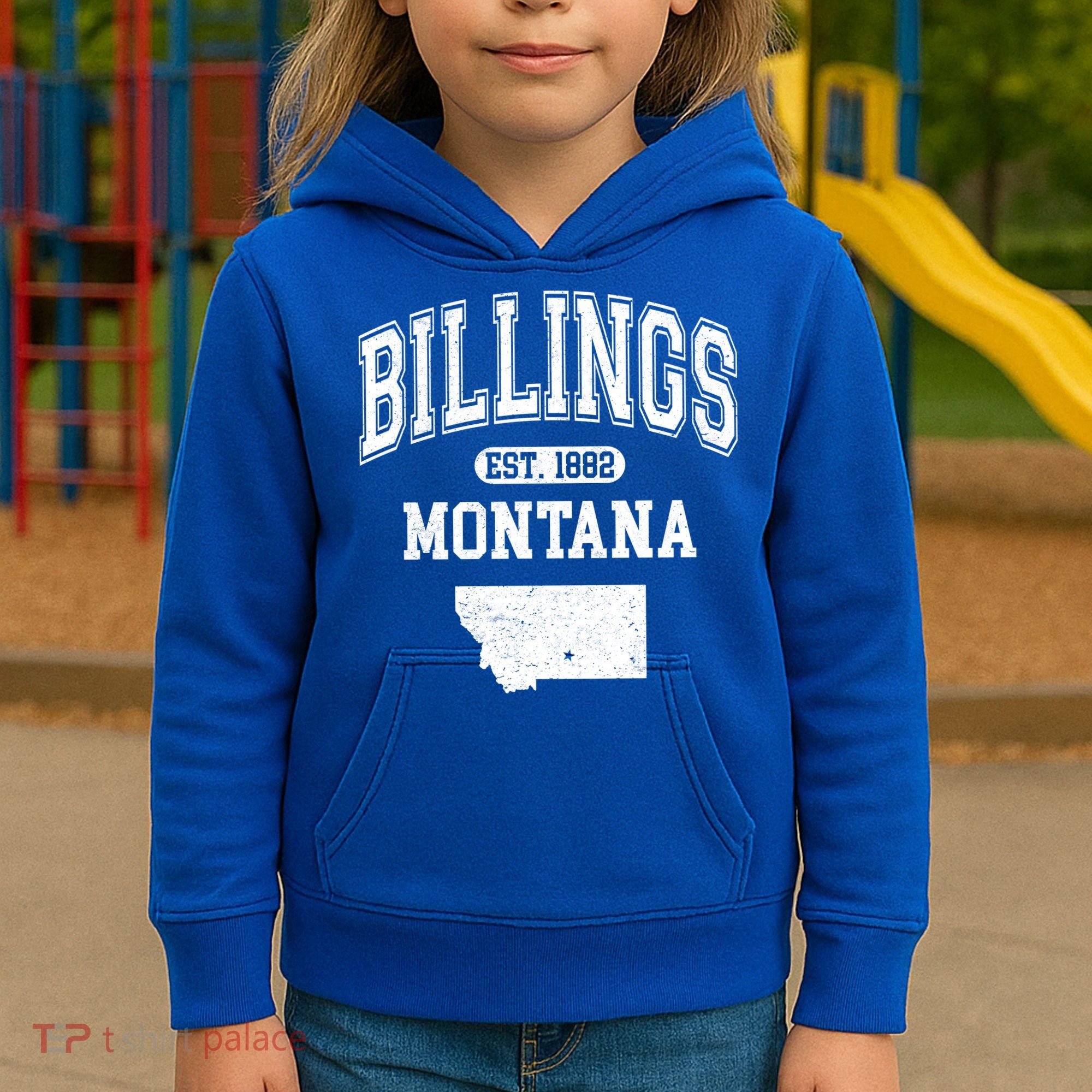 Billings Montana Est. 1882 Varsity Kids Hoodie