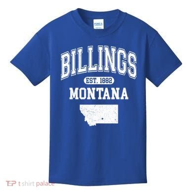 Billings Montana Est. 1882 Varsity Kids T-Shirt