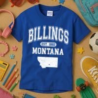 Billings Montana Est. 1882 Varsity Kids T-Shirt thumb 3