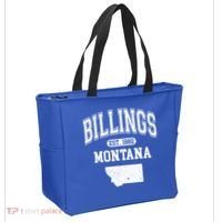 Billings Montana Est. 1882 Varsity Tote Bag thumb 2