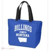 Billings Montana Est. 1882 Varsity Tote Bag thumb 3